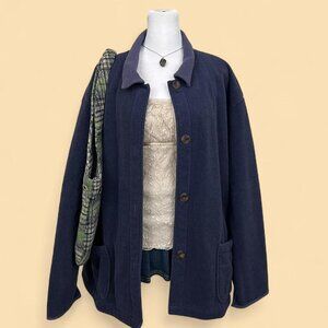 vintage 90s purple cottagecore granola grunge fleece cardigan